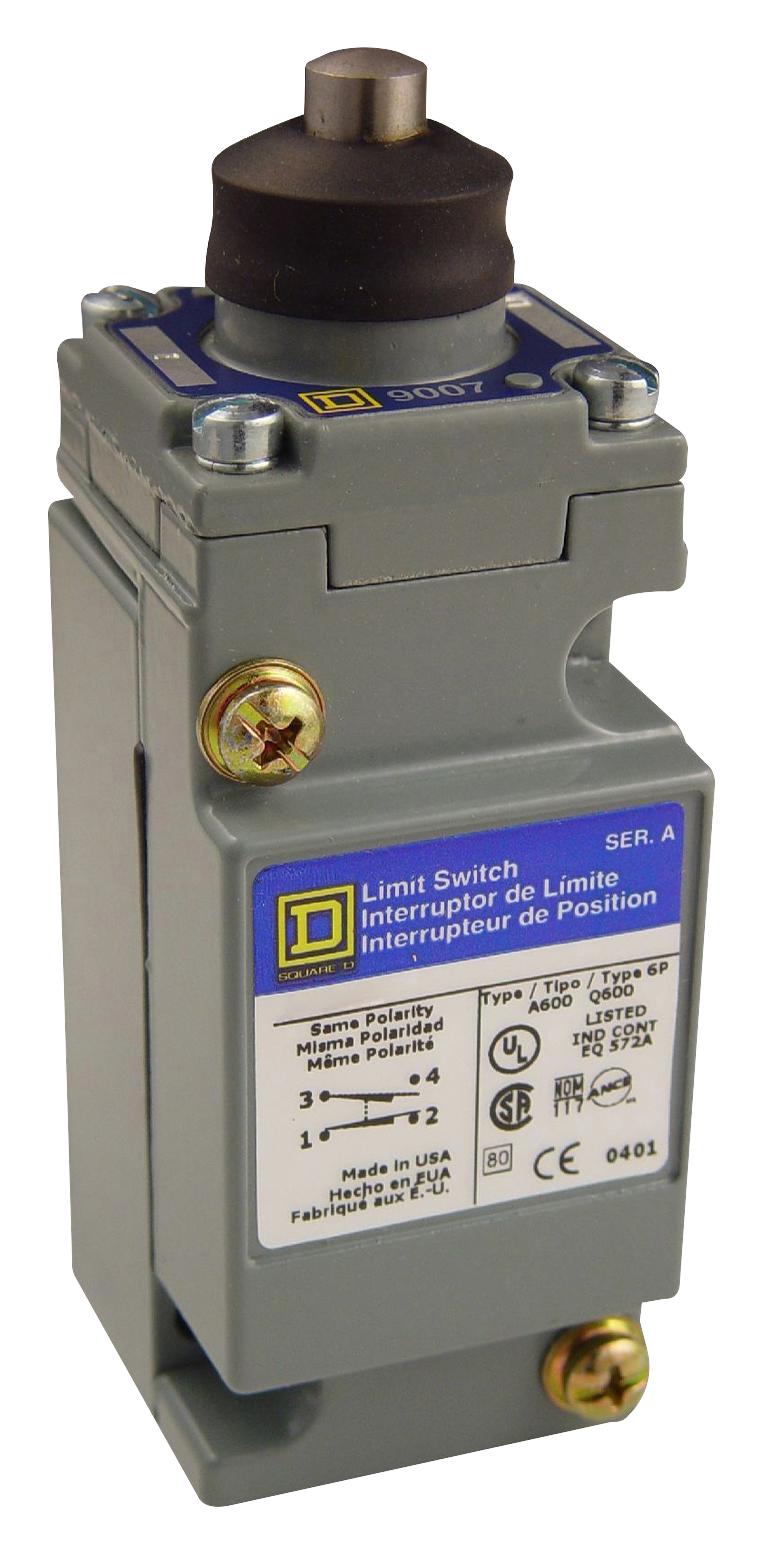 9007C62E LIMIT SW, TOP PLUNGER, DPDT-DB, 6A, 120V TELEMECANIQUE SENSORS