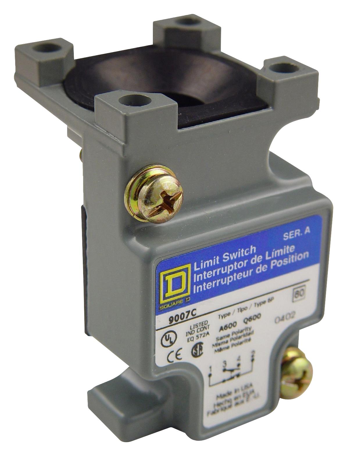 9007CO52 LIMIT SWITCH PLUG IN UNIT, 1P, 600V, 10A TELEMECANIQUE SENSORS