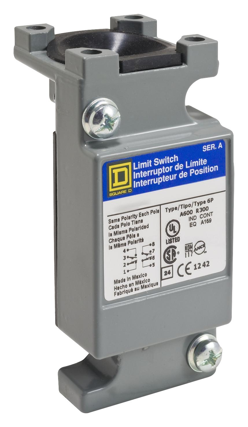 9007CO68 LIMIT SWITCH PLUG IN UNIT, 2P, 600V, 10A TELEMECANIQUE SENSORS