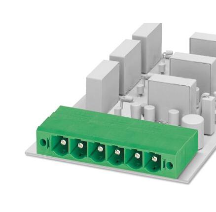 PC 6-16/ 2-GF-10,16 TERMINAL BLOCK, HEADER, R/A, 2WAY, TH PHOENIX CONTACT