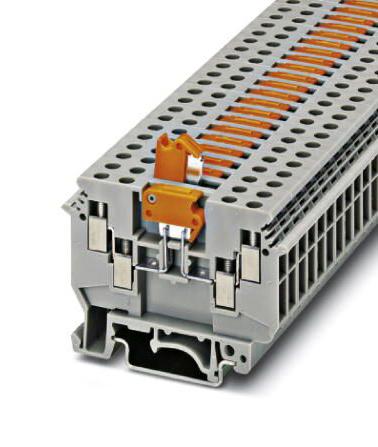 UDK 4-MTK DINRAIL TERMINAL BLOCK, 4WAY, 10AWG, GRY PHOENIX CONTACT
