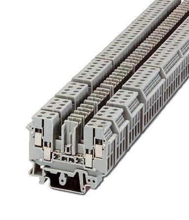 UDK-RELG 4 DIN RAIL TERMINAL BLOCK, 4WAY, 12AWG PHOENIX CONTACT
