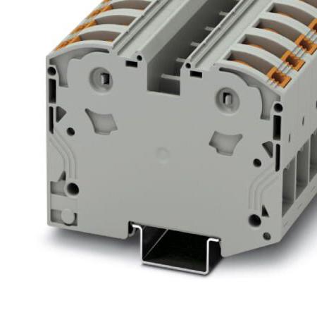 PTPOWER 35 DINRAIL TERMINAL BLOCK, 2WAY, 2AWG, GRY PHOENIX CONTACT