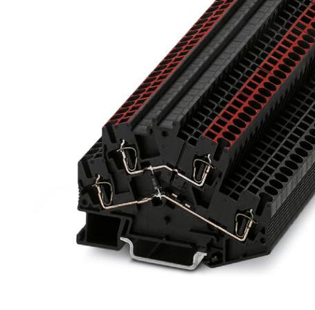 STTBS 2,5-DIO/O-U BK DINRAIL TERMINAL BLOCK, 4WAY, 12AWG, BLK PHOENIX CONTACT