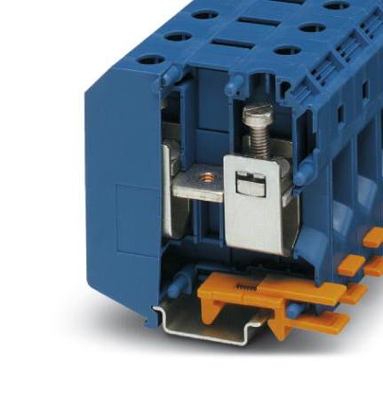 UKH 50 BU DINRAIL TERMINAL BLOCK, 2WAY, 0AWG, BLU PHOENIX CONTACT