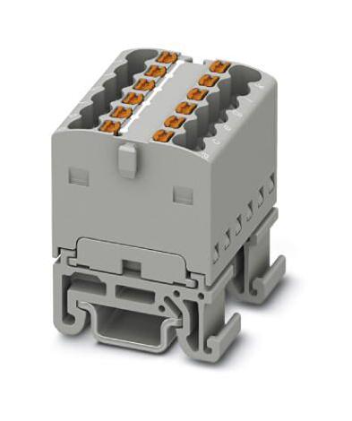 PTFIX 12X1,5-NS15A GY TB, DISTRIBUTION BLOCK, 12P, 14AWG, GREY PHOENIX CONTACT