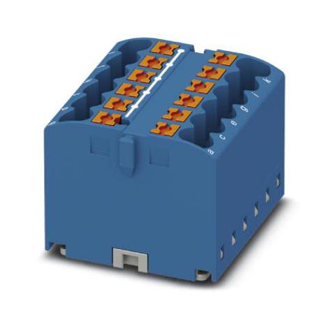 PTFIX 12X2,5-G BU TB, DISTRIBUTION BLOCK, 12P, 12AWG, BLUE PHOENIX CONTACT