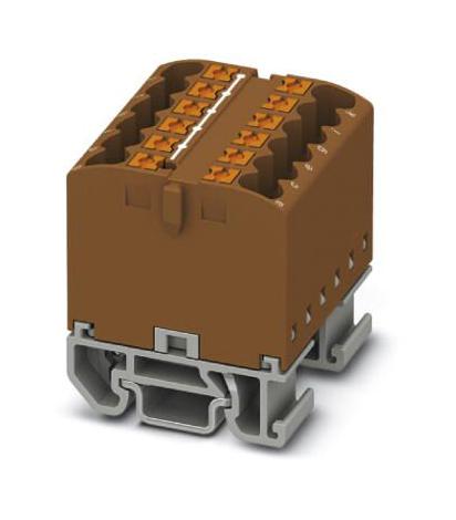 PTFIX 12X2,5-NS15A BN TB, DISTRIBUTION BLOCK, 12P, 12AWG, BRN PHOENIX CONTACT