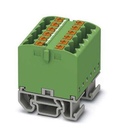 PTFIX 12X2,5-NS15A GN TB, DISTRIBUTION BLOCK, 12P, 12AWG, GRN PHOENIX CONTACT
