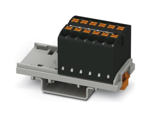 PTFIX 12X2,5-NS35 BK TB, DISTRIBUTION BLOCK, 12P, 12AWG, BLK PHOENIX CONTACT