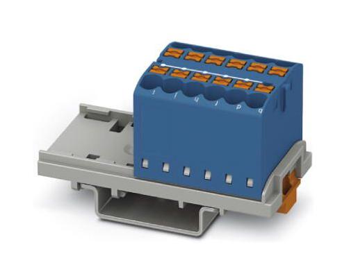 PTFIX 12X2,5-NS35 BU TB, DISTRIBUTION BLOCK, 12P, 12AWG, BLUE PHOENIX CONTACT