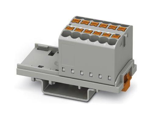 PTFIX 12X2,5-NS35 GY TB, DISTRIBUTION BLOCK, 12P, 12AWG, GREY PHOENIX CONTACT