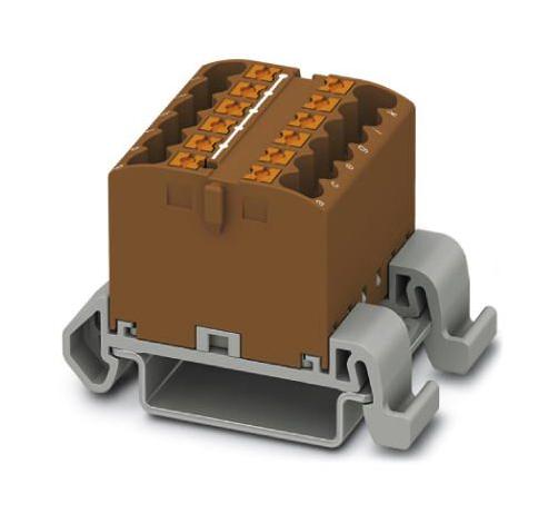 PTFIX 12X2,5-NS35A BN TB, DISTRIBUTION BLOCK, 12P, 12AWG, BRN PHOENIX CONTACT