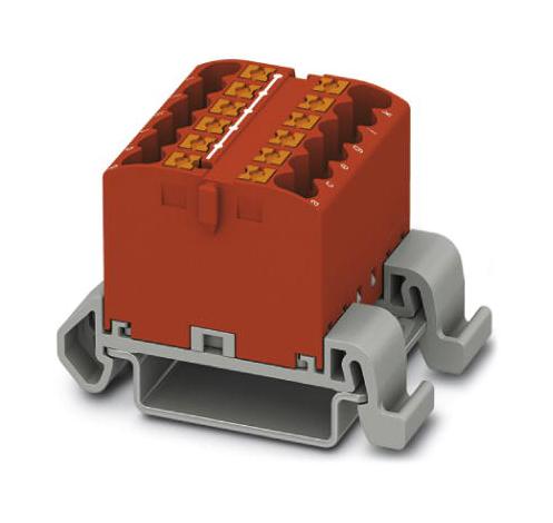 PTFIX 12X2,5-NS35A RD TB, DISTRIBUTION BLOCK, 12P, 12AWG, RED PHOENIX CONTACT