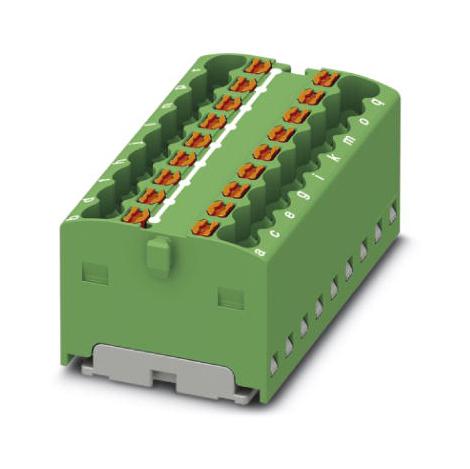 PTFIX 18X1,5-G GN TB, DISTRIBUTION BLOCK, 18P, 14AWG, GRN PHOENIX CONTACT