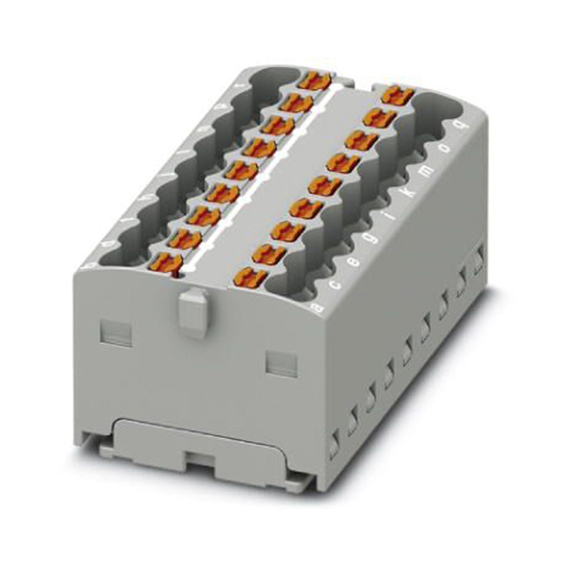 PTFIX 18X1,5-G GY TB, DISTRIBUTION BLOCK, 18P, 14AWG, GREY PHOENIX CONTACT