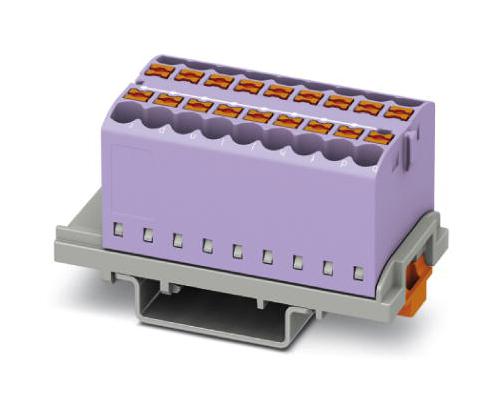 PTFIX 18X2,5-NS35 VT TB, DISTRIBUTION BLOCK, 18P, 12AWG, VIO PHOENIX CONTACT
