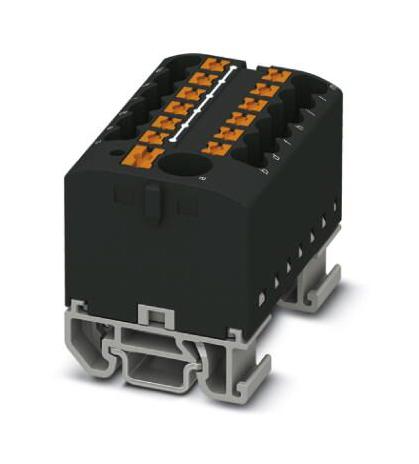 PTFIX 6/12X2,5-NS15A BK TB, POWER DISTRIBUTION, 13P, 12AWG, BLK PHOENIX CONTACT