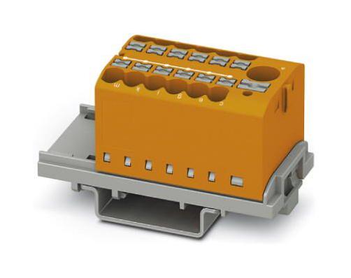 PTFIX 6/12X2,5-NS35 OG TB, POWER DISTRIBUTION, 13P, 12AWG, ORG PHOENIX CONTACT