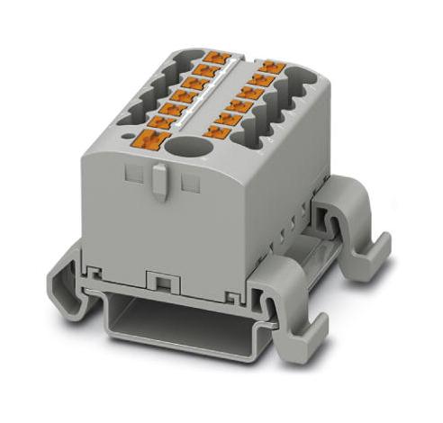 PTFIX 6/12X2,5-NS35A GY TB, POWER DISTRIBUTION, 13P, 12AWG, GRY PHOENIX CONTACT