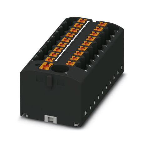 PTFIX 6/18X2,5-G BK TB, POWER DISTRIBUTION, 19P, 12AWG, BLK PHOENIX CONTACT