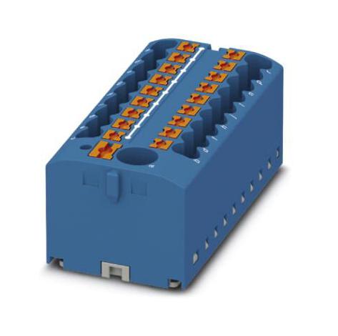 PTFIX 6/18X2,5-G BU TB, POWER DISTRIBUTION, 19P, 12AWG, BLU PHOENIX CONTACT