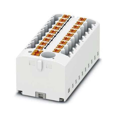PTFIX 6/18X2,5-G WH TB, POWER DISTRIBUTION, 19P, 12AWG, WHT PHOENIX CONTACT
