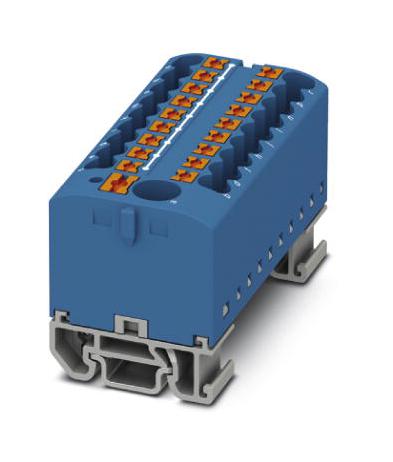 PTFIX 6/18X2,5-NS15A BU TB, POWER DISTRIBUTION, 19P, 12AWG, BLU PHOENIX CONTACT