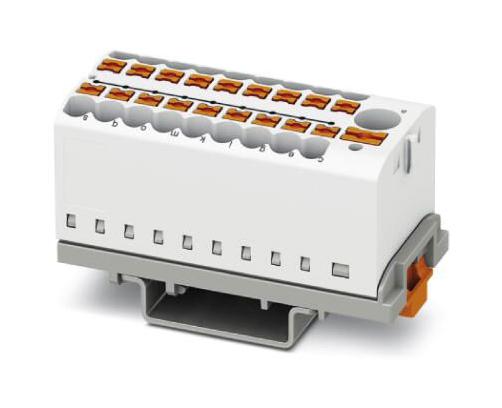 PTFIX 6/18X2,5-NS35 WH TB, POWER DISTRIBUTION, 19P, 12AWG, WHT PHOENIX CONTACT