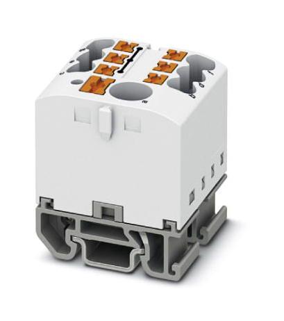 PTFIX 6/6X2,5-NS15A WH TB, POWER DISTRIBUTION, 7P, 12AWG, WHT PHOENIX CONTACT
