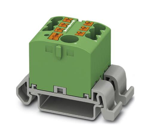 PTFIX 6/6X2,5-NS35A GN TB, POWER DISTRIBUTION, 7P, 12AWG, GRN PHOENIX CONTACT