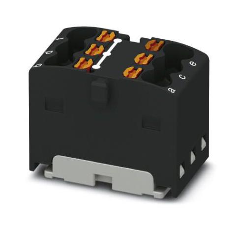 PTFIX 6X1,5-G BK TB, POWER DISTRIBUTION, 6P, 14AWG, BLK PHOENIX CONTACT