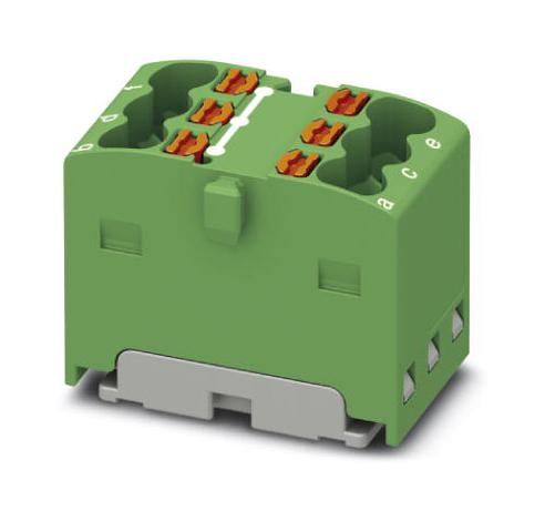 PTFIX 6X1,5-G GN TB, POWER DISTRIBUTION, 6P, 14AWG, GRN PHOENIX CONTACT