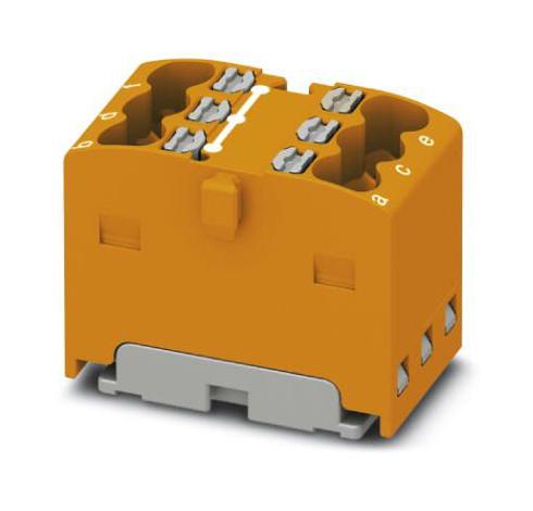 PTFIX 6X1,5-G OG TB, POWER DISTRIBUTION, 6P, 14AWG, ORG PHOENIX CONTACT