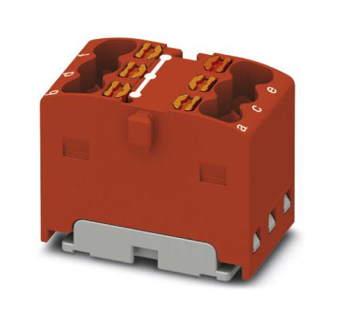 PTFIX 6X1,5 RD TB, POWER DISTRIBUTION, 6P, 14AWG, RED PHOENIX CONTACT