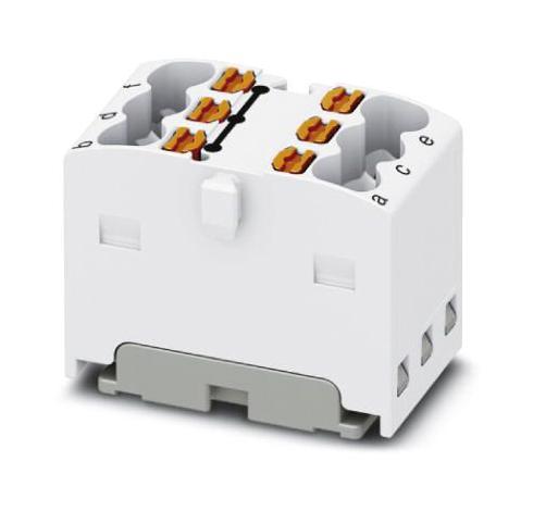 PTFIX 6X1,5-G WH TB, POWER DISTRIBUTION, 6P, 14AWG, WHT PHOENIX CONTACT