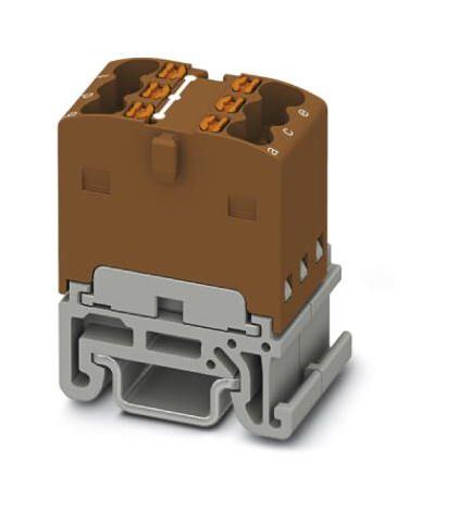 PTFIX 6X1,5-NS15A BN TB, POWER DISTRIBUTION, 6P, 14AWG, BRN PHOENIX CONTACT
