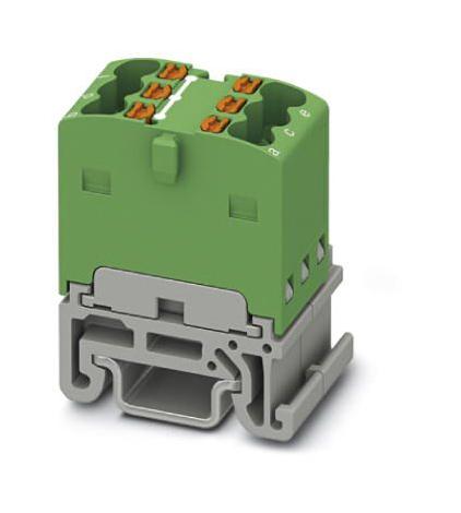 PTFIX 6X1,5-NS15A GN TB, POWER DISTRIBUTION, 6P, 14AWG, GRN PHOENIX CONTACT