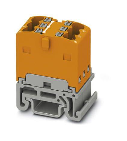 PTFIX 6X1,5-NS15A OG TB, POWER DISTRIBUTION, 6P, 14AWG, ORG PHOENIX CONTACT