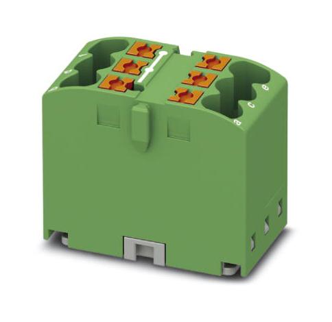 PTFIX 6X2,5-G GN TB, POWER DISTRIBUTION, 6P, 12AWG, GRN PHOENIX CONTACT