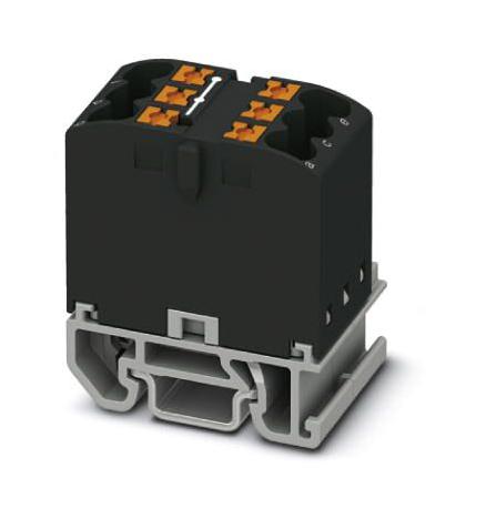 PTFIX 6X2,5-NS15A BK TB, POWER DISTRIBUTION, 6P, 12AWG, BLK PHOENIX CONTACT