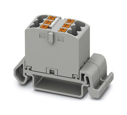 PTFIX 6X2,5-NS35A GY TB, POWER DISTRIBUTION, 6P, 12AWG, GRY PHOENIX CONTACT