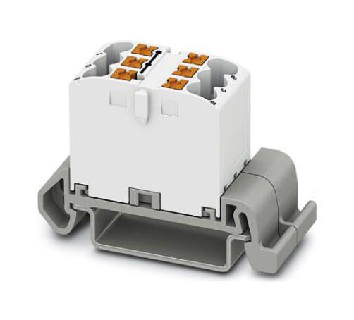 PTFIX 6X2,5-NS35A WH TB, POWER DISTRIBUTION, 6P, 12AWG, WHT PHOENIX CONTACT