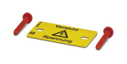 WS 4-12 WARNING PLATE, ATT DANGER, 12MM, YEL, TB PHOENIX CONTACT
