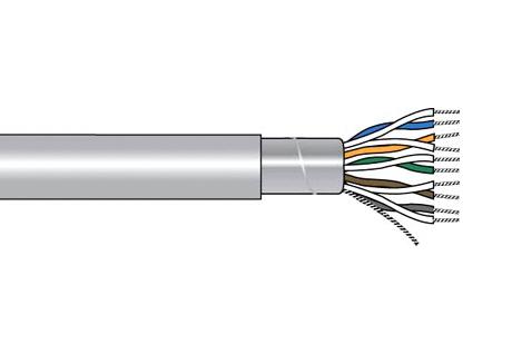 1450/16 BK001 SHLD FLEX CABLE, 2COND, 16AWG, 305M ALPHA WIRE