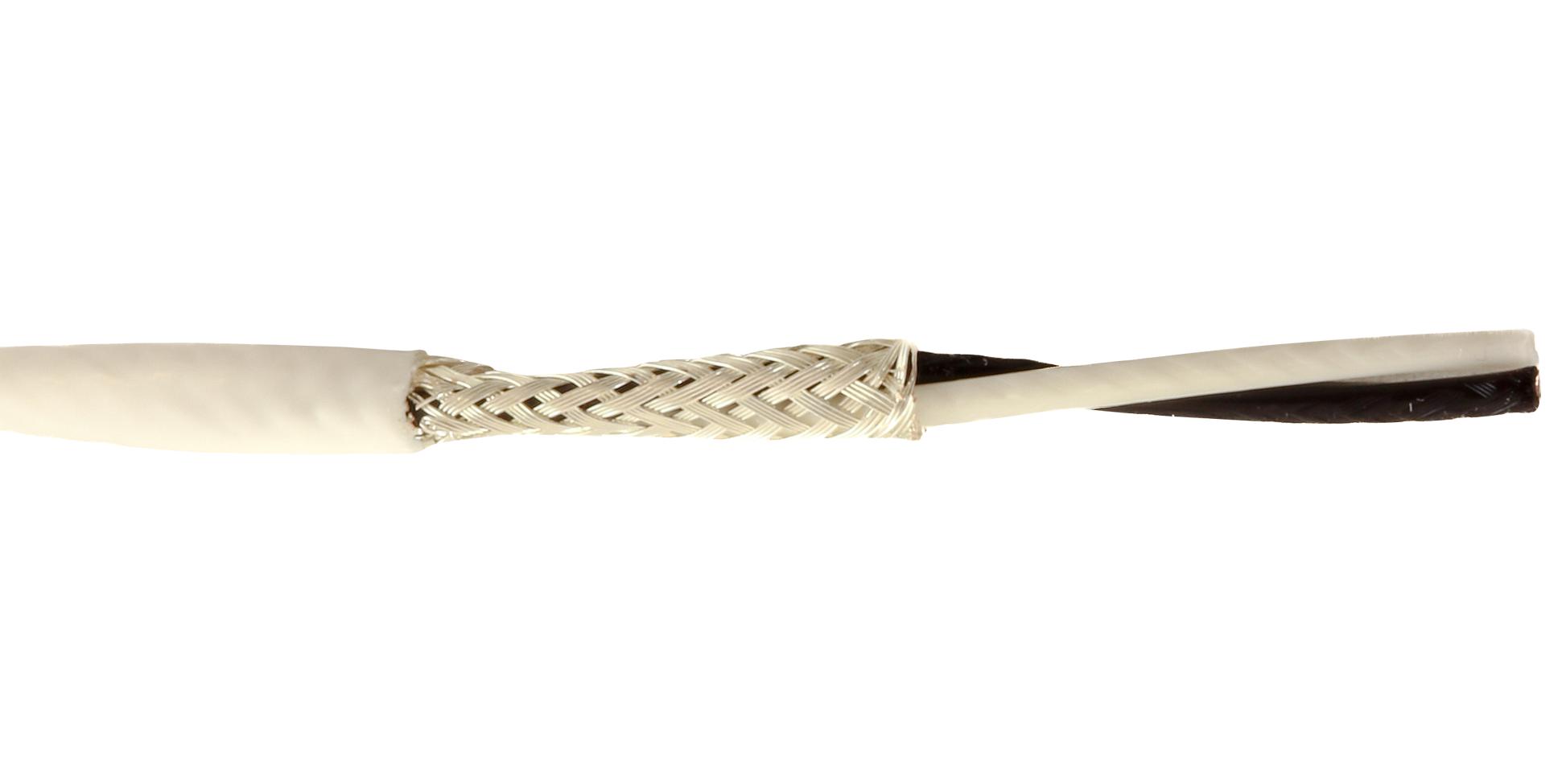 M1202 WH001 SHLD CABLE, 2COND, 0.14MM2, 305M ALPHA WIRE