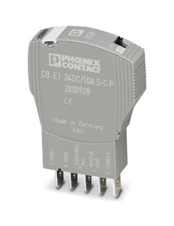 CB E1 24DC/10A S-C P ELECTRONIC CKT BREAKER, 10A, 24VDC, 1P PHOENIX CONTACT