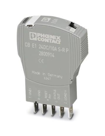 CB E1 24DC/10A S-R P ELECTRONIC CKT BREAKER, 10A, 24VDC, 1P PHOENIX CONTACT