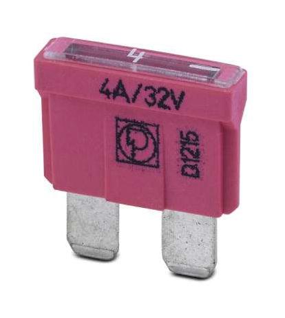 SI FORM C 4 A DIN 72581 AUTOMOTIVE FUSE, FLAT TYPE C, 4A, 24VDC PHOENIX CONTACT