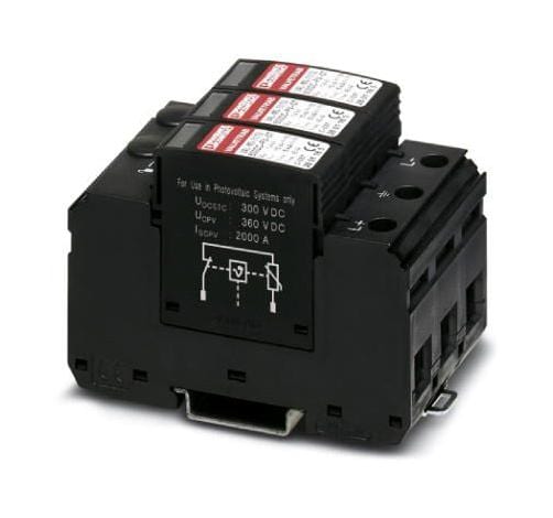 VAL-MS-T1/T2 600DC-PV/2+V SURGE PROTECTOR, 40KA, 600V PHOENIX CONTACT